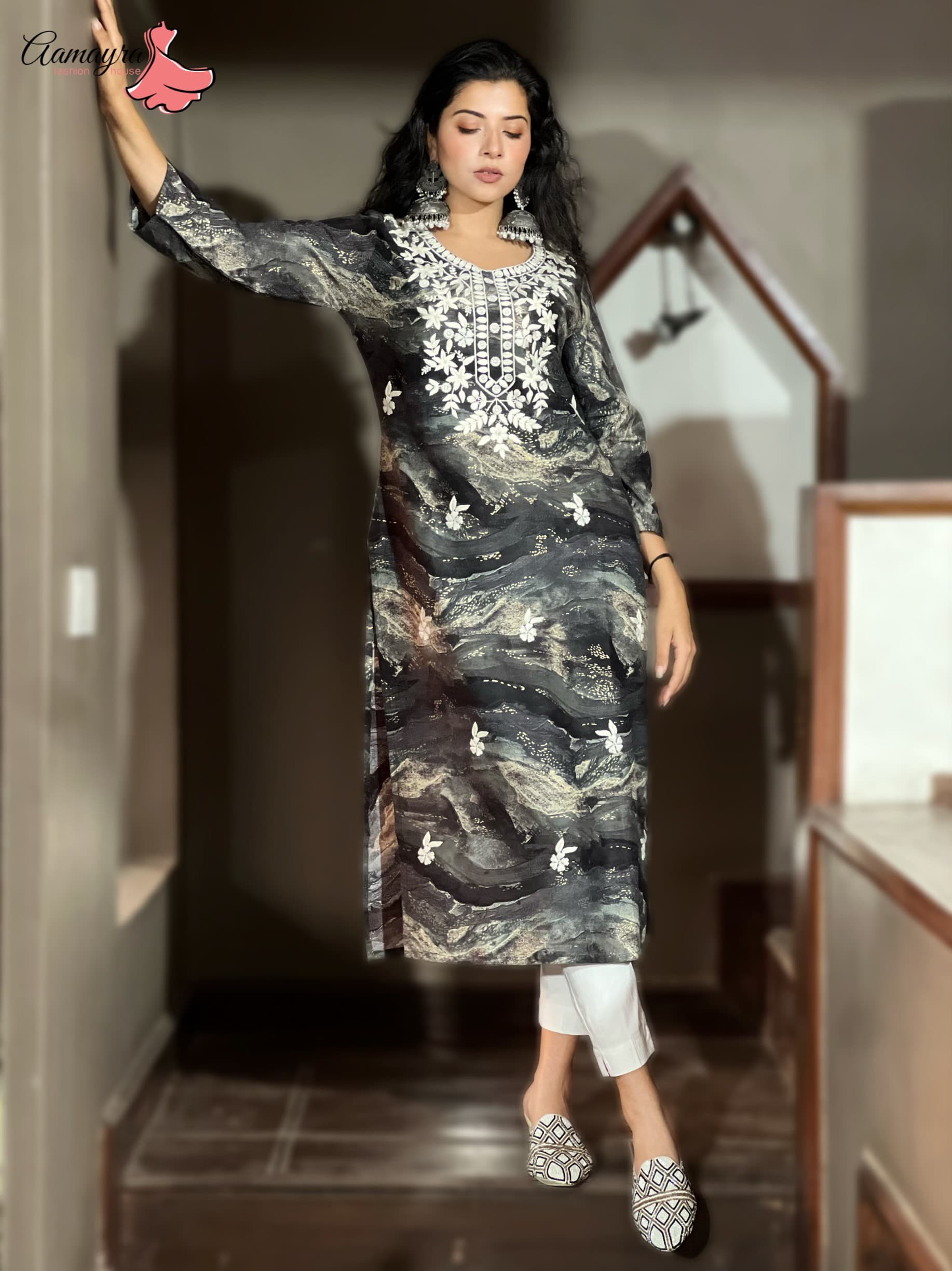Cotton Kurti For Women – Black